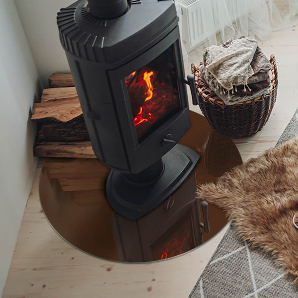 Plaat onder houtkachel Kleur bruin