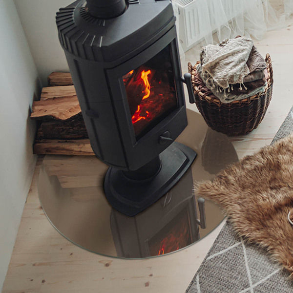 Onderplaat kachel Kleur bruin