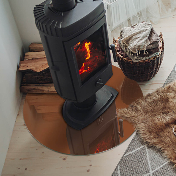 Plaat onder houtkachel Kleur bruin