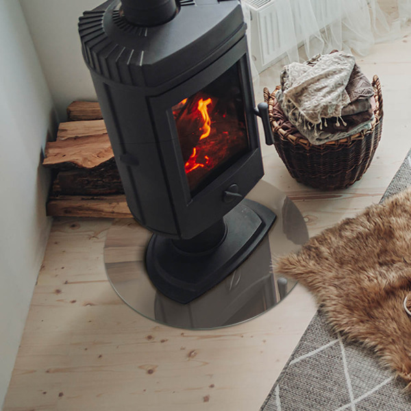 Vloerplaat voor kachel Kleur bruin