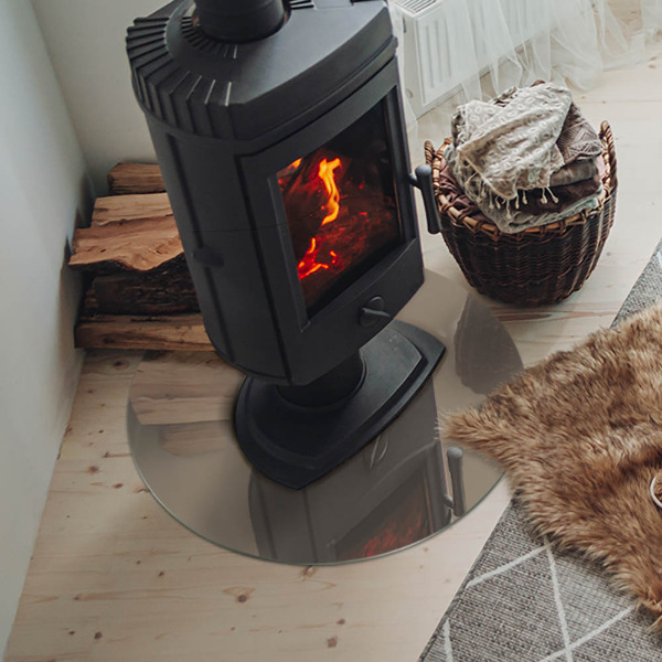 Vloerplaat voor kachel Kleur bruin