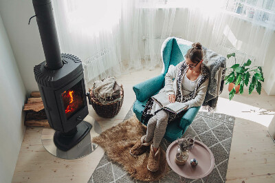 Vloerplaat voor kachel Kleur beige