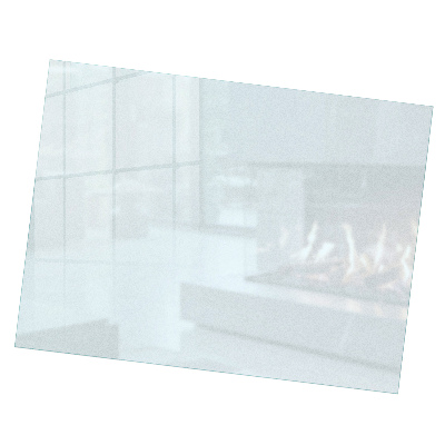 Rechthoekige vloerplaat voor houtkachel Visueel matglas effect