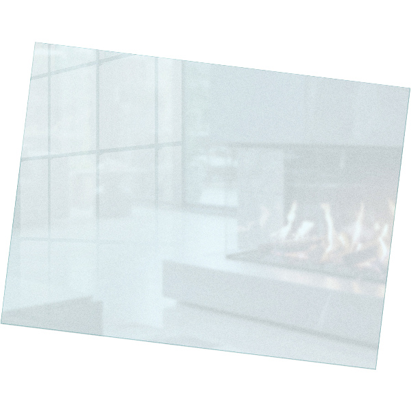Rechthoekige vloerplaat voor houtkachel Visueel matglas effect