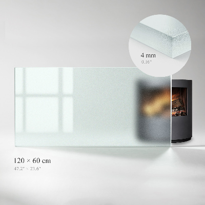 Rechthoekige vloerplaat voor houtkachel Visueel matglas effect