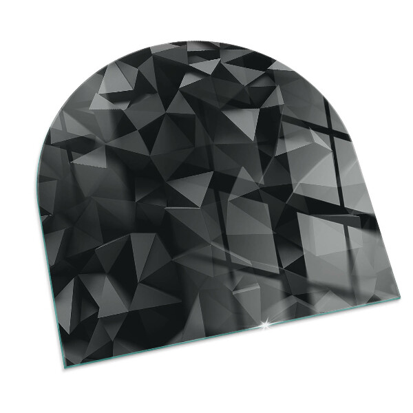 Panel kominkowy półowalny Geometria w trzech wymiarach