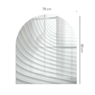 Szyba hartowana pod kominek półowalna Fale subtelnych kształtów