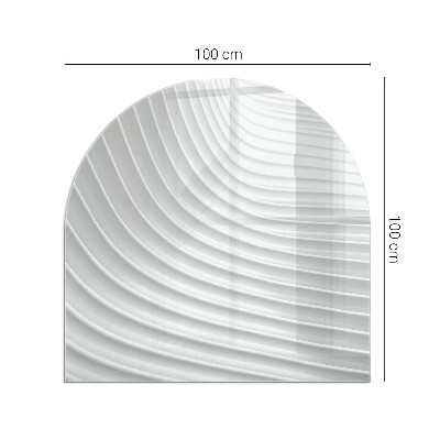 Halfronde plaat voor onder houtkachel Golven van subtiele vormen
