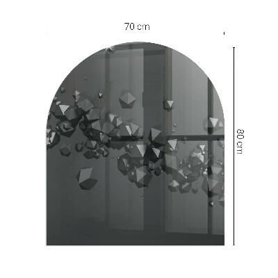 Halfronde plaat onder houtkachel Abstracte wolkvormen in vaste stoffen