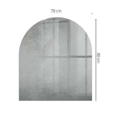 Halfronde plaat onder houtkachel Betonconstructie met effect