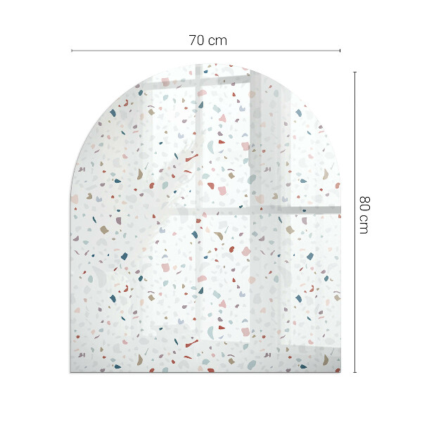 Halfronde plaat voor onder houtkachel Vormen in miniatuur