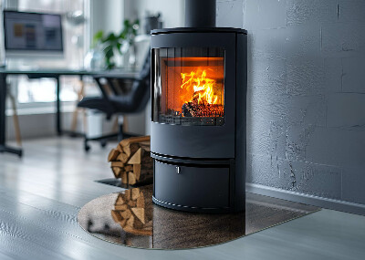 Panel kominkowy półowalny Wzór sosnowego drewna