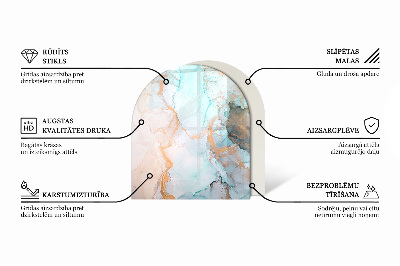 Halfronde vloerplaat openhaard Natuurlijk licht houtpatroon