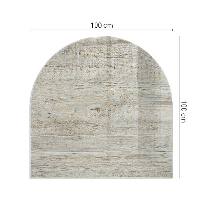 Halfronde vloerplaat openhaard Natuurlijk licht houtpatroon