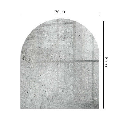 Halfronde plaat voor onder houtkachel Ruw betonpatroon