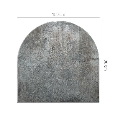 Halfronde plaat onder houtkachel Ruwe structuurpatroon