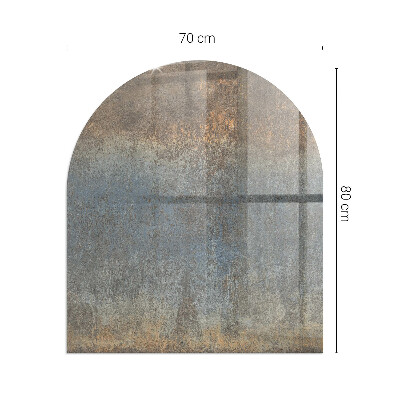 Halfronde plaat onder houtkachel Abstract patroon met gevarieerde texturen