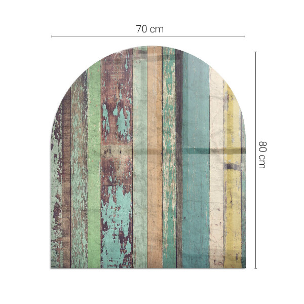 Halfronde plaat onder houtkachel Kleuren van het bord in verschillende tinten