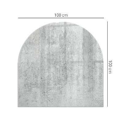 Panel kominkowy półowalny Surowa betonowa struktura