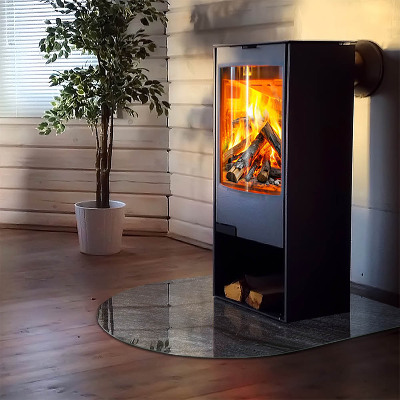 Halfronde vloerplaat openhaard Patroon van rotsstructuur