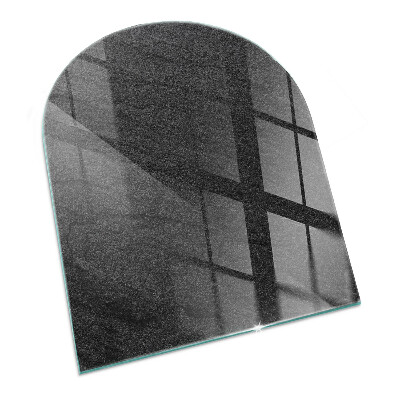 Halfronde plaat voor onder houtkachel Steenstructuurpatroon