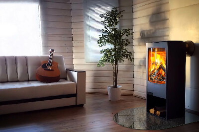 Halfronde plaat voor onder houtkachel Steenstructuurpatroon