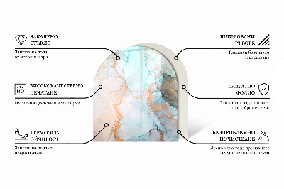 Halfronde vloerplaat openhaard Vloeiend abstract motief