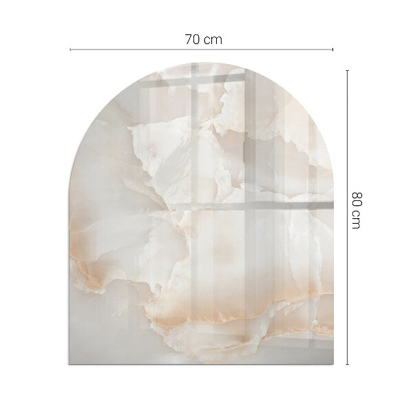 Szyba hartowana pod kominek półowalna Kamienny motyw organiczny