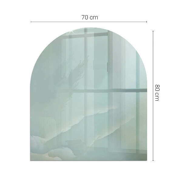 Panel kominkowy półowalny Marmurowy motyw w subtelnych tonach