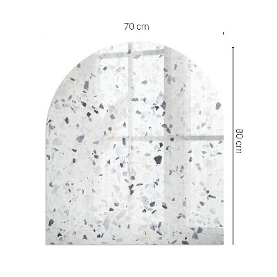 Panel kominkowy półowalny Kamienny wzór z drobnymi akcentami