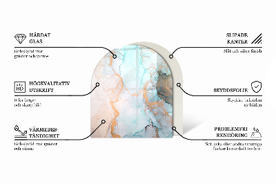 Halfronde vloerplaat openhaard Kleur beige