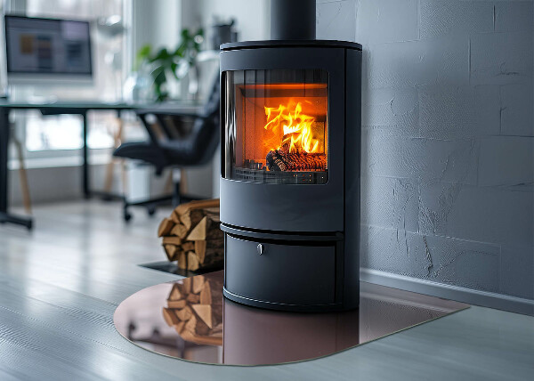 Panel kominkowy półowalny Kolor Różowy