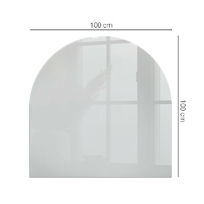 Halfronde plaat onder houtkachel Kleur grijs