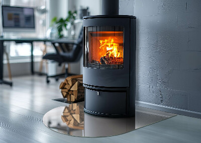 Halfronde vloerplaat openhaard Kleur: Lichtroze