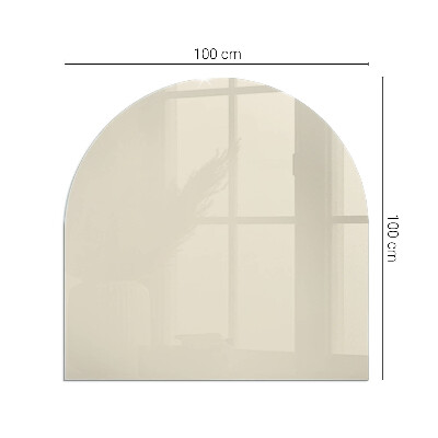 Halfronde plaat onder houtkachel Kleur beige