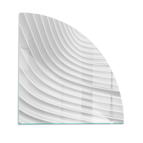 Szkło przed kominek ćwiartka Fale subtelnych kształtów