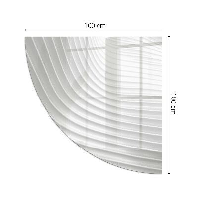 Szkło przed kominek ćwiartka Fale subtelnych kształtów