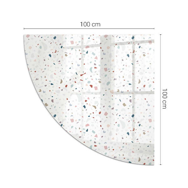 Kwartcirkel kachel vloerplaat Vormen in miniatuur