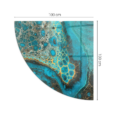 Szkło hartowane pod kozę ćwiartka Wzór organiczny w stylu abstrakcyjnym