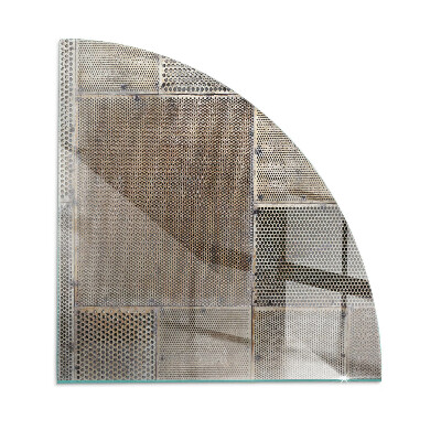 Kwartcirkel vloerplaat voor houtkachel Geperforeerd stalen motief