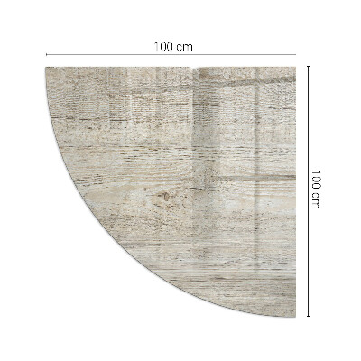 Szkło przed kominek ćwiartka Naturalny wzór jasnego drewna