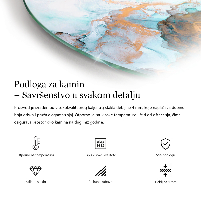 Szkło pod kozę ćwiartka Betonowa faktura w surowym stylu