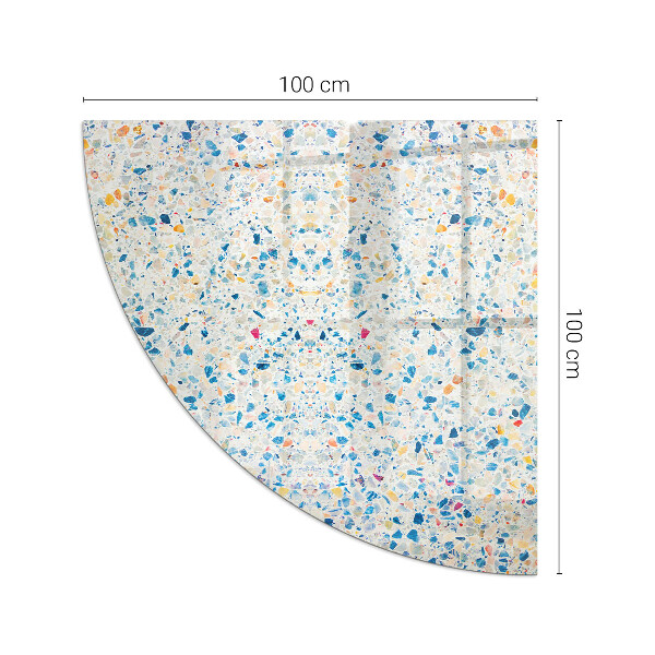 Kwartcirkel vloerplaat voor houtkachel Abstract textuurmotief