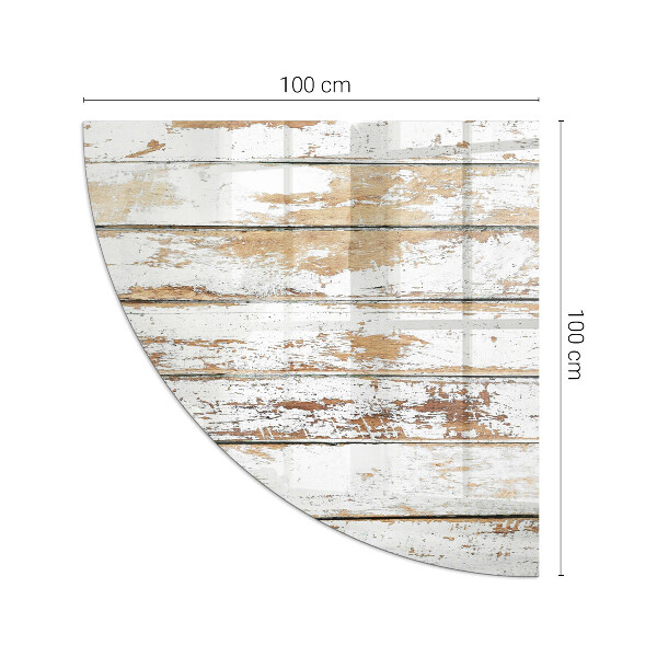 Kwartcirkel kachel vloerplaat Roestige houten plank