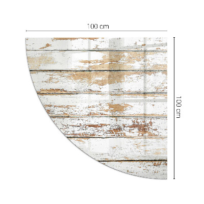 Szkło pod kozę ćwiartka Zardzewiała deska drewniana