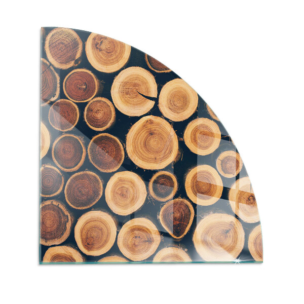 Kwartcirkel vloerplaat voor houtkachel Doos met houten frame