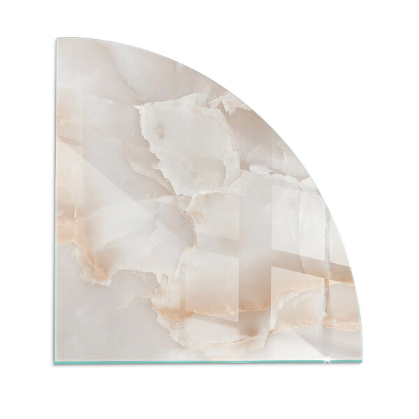 Kwartcirkel onderplaat kachel Organisch steenmotief