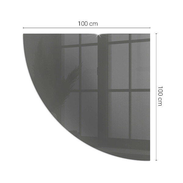 Kwartcirkel onderplaat kachel Kleur: Grijsbruin