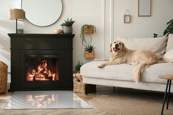 Szyba hartowana pod kominek Fale finezyjnych wzorów