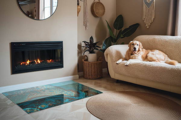 Podkładka pod kominek Ekspresyjny motyw o organicznej formie